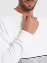 Ombre Clothing Sivá a biela pánska mikina Ombre Clothing