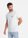 Ombre Clothing Svetlošedé pánske tričko s vreckom Ombre Clothing