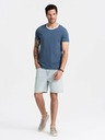 Ombre Clothing Tmavomodré pánske tričko Ombre Clothing