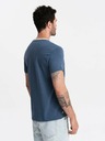 Ombre Clothing Tmavomodré pánske tričko Ombre Clothing