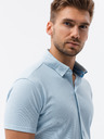 Ombre Clothing Svetlomodré pánske tričko s krátkym rukávom Ombre Clothing