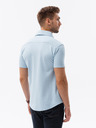 Ombre Clothing Svetlomodré pánske tričko s krátkym rukávom Ombre Clothing