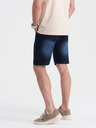 Ombre Clothing Tmavomodré pánske džínsové šortky Ombre Clothing