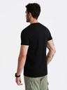 Ombre Clothing Čierne pánske tričko s potlačou Ombre Clothing