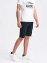 Ombre Clothing Čierne pánske základné teplákové šortky Ombre Clothing