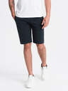 Ombre Clothing Čierne pánske základné teplákové šortky Ombre Clothing