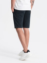 Ombre Clothing Čierne pánske základné teplákové šortky Ombre Clothing