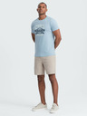 Ombre Clothing Svetlomodré pánske tričko s potlačou San Francisco Ombre Clothing