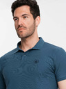 Ombre Clothing Modré pánske základné polo tričko Ombre Clothing