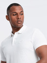 Ombre Clothing Biela pánska základná polokošeľa Ombre Clothing