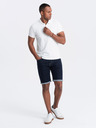 Ombre Clothing Biela pánska základná polokošeľa Ombre Clothing