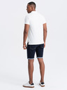 Ombre Clothing Biela pánska základná polokošeľa Ombre Clothing