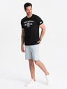 Ombre Clothing Čierne pánske tričko s potlačou Ombre Clothing