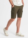 Ombre Clothing |Zelené pánske cargo šortky Ombre Clothing