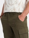 Ombre Clothing |Zelené pánske cargo šortky Ombre Clothing