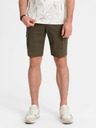 Ombre Clothing |Zelené pánske cargo šortky Ombre Clothing