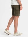 Ombre Clothing |Zelené pánske cargo šortky Ombre Clothing