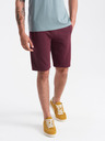 Ombre Clothing Vínové pánske základné teplákové šortky Ombre Oblečenie