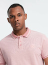 Ombre Clothing Melange pánske polo tričko s pruhovaným golierom Ombre Clothing