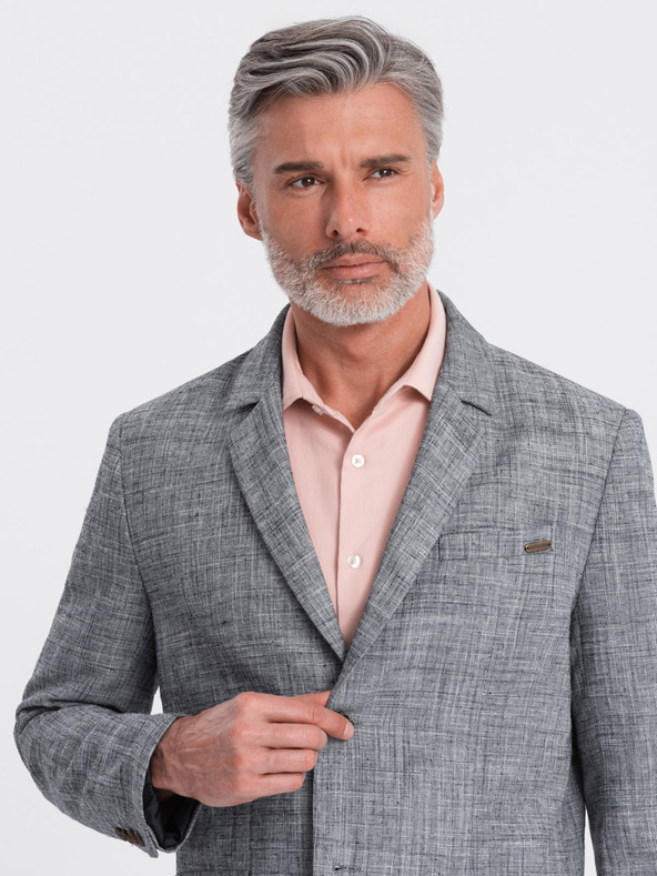 Ombre Clothing Šedé pánske sako Ombre Clothing