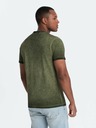 Ombre Clothing Zelená pánska pruhovaná košeľa Ombre Clothing