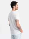 Ombre Clothing Biele pánske tričko s potlačou Ombre Clothing