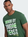 Ombre Clothing Zelené pánske bavlnené tričko Ombre Clothing
