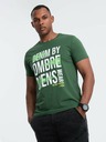 Ombre Clothing Zelené pánske bavlnené tričko Ombre Clothing