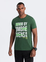 Ombre Clothing Zelené pánske bavlnené tričko Ombre Clothing