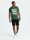 Ombre Clothing Zelené pánske bavlnené tričko Ombre Clothing