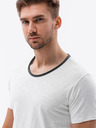 Ombre Clothing Krémové pánske tričko Ombre Clothing