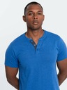 Ombre Clothing Modré pánske tričko s okrúhlym výstrihom Ombre Oblečenie
