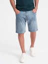 Ombre Clothing Svetlomodré pánske džínsové šortky Ombre Clothing