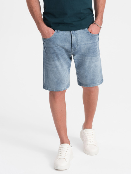 Ombre Clothing Svetlomodré pánske džínsové šortky Ombre Clothing