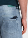 Ombre Clothing Svetlomodré pánske džínsové šortky Ombre Clothing