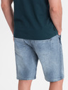 Ombre Clothing Svetlomodré pánske džínsové šortky Ombre Clothing