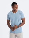 Ombre Clothing Modrá pánska košeľa Ombre Clothing