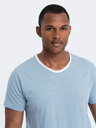 Ombre Clothing Modrá pánska košeľa Ombre Clothing