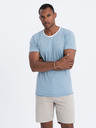Ombre Clothing Modrá pánska košeľa Ombre Clothing