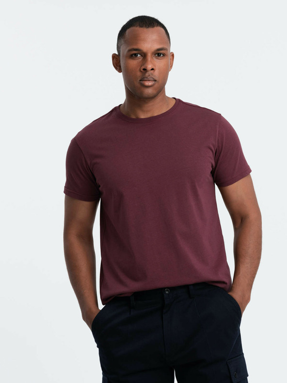 Ombre Clothing Pánske klasické bavlnené tričko BASIC Ombre Oblečenie