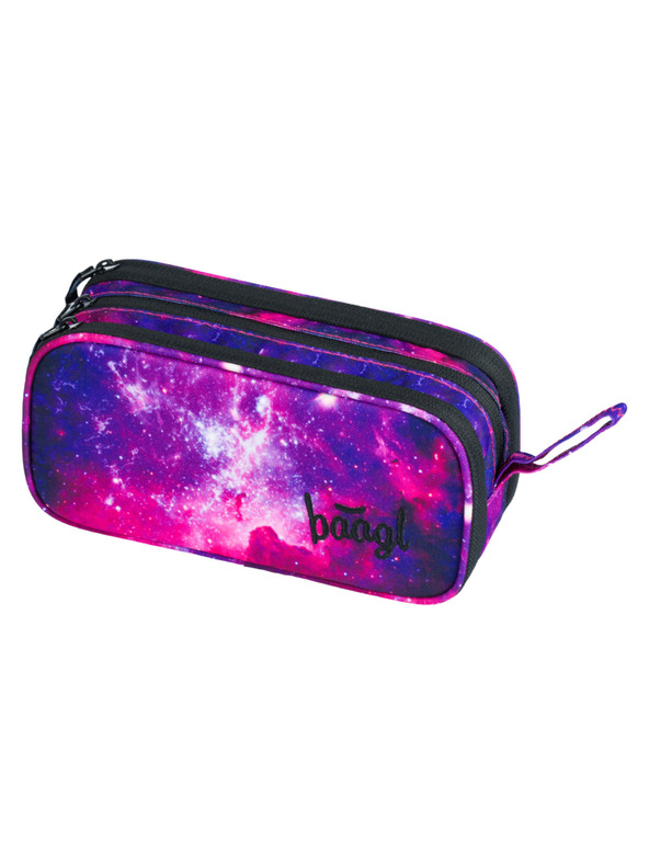 BAAGL  Fialový študentský penál Baagl Galaxy