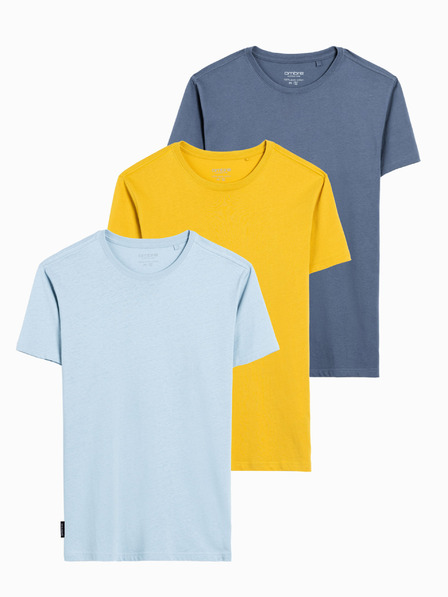 Ombre Clothing Bavlnené tričká BASIC v balení 3 kusov Ombre Clothing