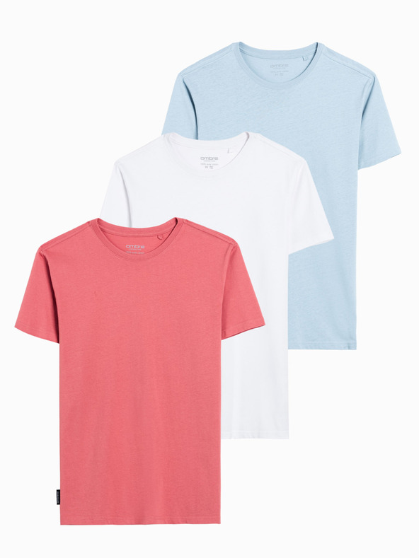 Ombre Clothing Bavlnené tričká BASIC v balení 3 ks od Ombre Clothing