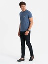 Ombre Clothing Pánske bavlnené tričko s potlačou Ombre Pocket Ombre Streetstyle Ombre oblečenie