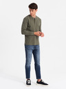 Ombre Clothing Ombre Clothing Pánska pletená waflová košeľa V1 OM-LSCL-0120