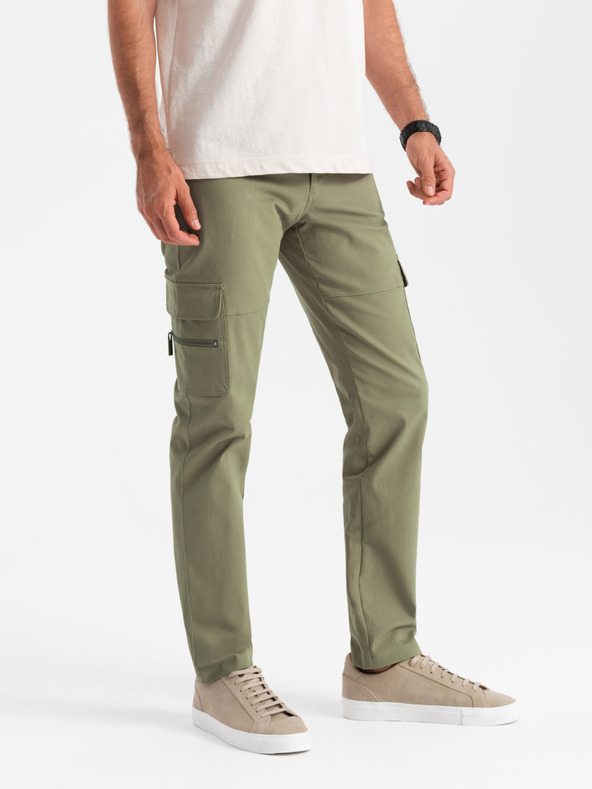 Ombre Clothing Pánske oblečenie Ombre STRAIGHT LEG CARGO V2 OM-PACG-0204