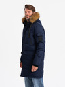 Ombre Clothing Pánska dlhá bunda parka s kapucňou Ombre Clothing
