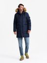 Ombre Clothing Pánska dlhá bunda parka s kapucňou Ombre Clothing