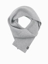 Ombre Clothing Pánska jednofarebná pletená rebrovaná šatka sivá Ombre Clothing
