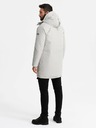 Ombre Clothing Pánska dlhá klasická bunda parka krémová Ombre Clothing